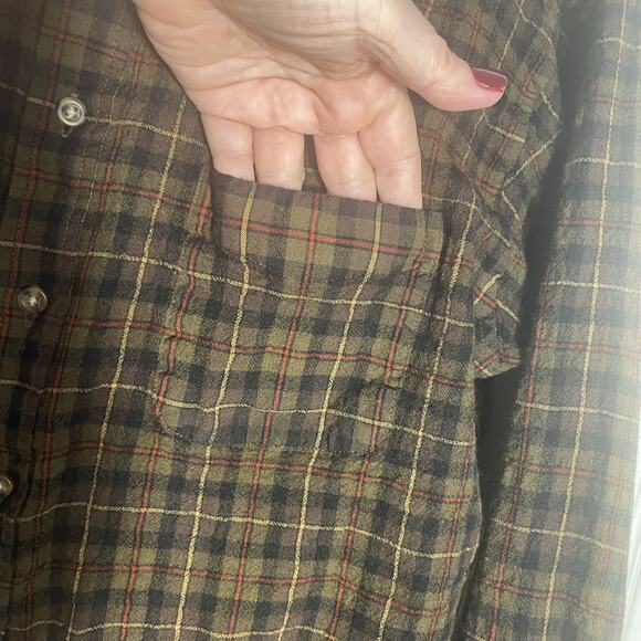 Vintage 90s Sir Pendleton Shirt Men XXL Brown Plaid Wool Button Down Runs Small - Picture 2 of 11